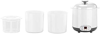 Rosenstein & Söhne Yogurtiere - preparatore di: Yogurtiera per yogurt greco, yogurt naturale e molto altro., Tempo e temperatura regolabili, 2 contenitori con volume di 1,5 e 1,35 litri (yogurtiera)
