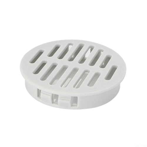 20Pcs 50mm Round Cabinet Vents Soffit Vent Cover Mesh for Easy Install, ABS Plastic Air Vents with Efficient Airflow, White Black Yellow Grey Brown(Grey)