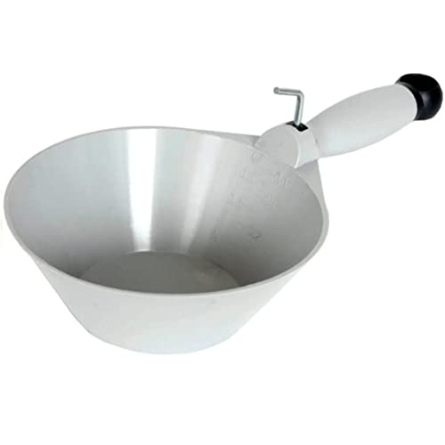 Proper Tools Toolty Plastic Scoop - 165mm Gray - Masonry Pan, PVC Scoops - Grain, Powder, Plaster, Water, DIY - TLTY-0412S