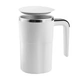 Taza de café con agitador automático: taza con agitador eléctrico con pantalla para controlar la temperatura, ideal para bebidas calientes como café, cacao y leche, accesorio práctico para el día a dí