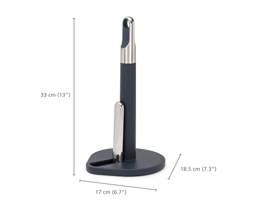 Miniatura 5 de Joseph Joseph Hold Portarrollos De Cocina, Brazo De Tensión, Arranca El Papel Con Una Mano, Base Con Peso, Antideslizante, Para Rollos De 140 Mm