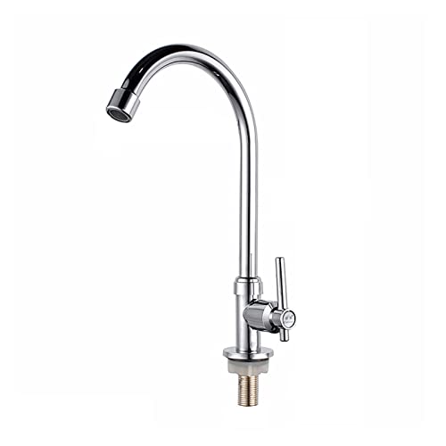 Robinet De Cuisine,Mitigeur d'Évier Monocommande,Mitigeur d'Évier Haut,Rotatif à 360 °,Simple Froid,Pour Cuisine,Salle De Bain,Vestiaire,Balcon,Buanderie