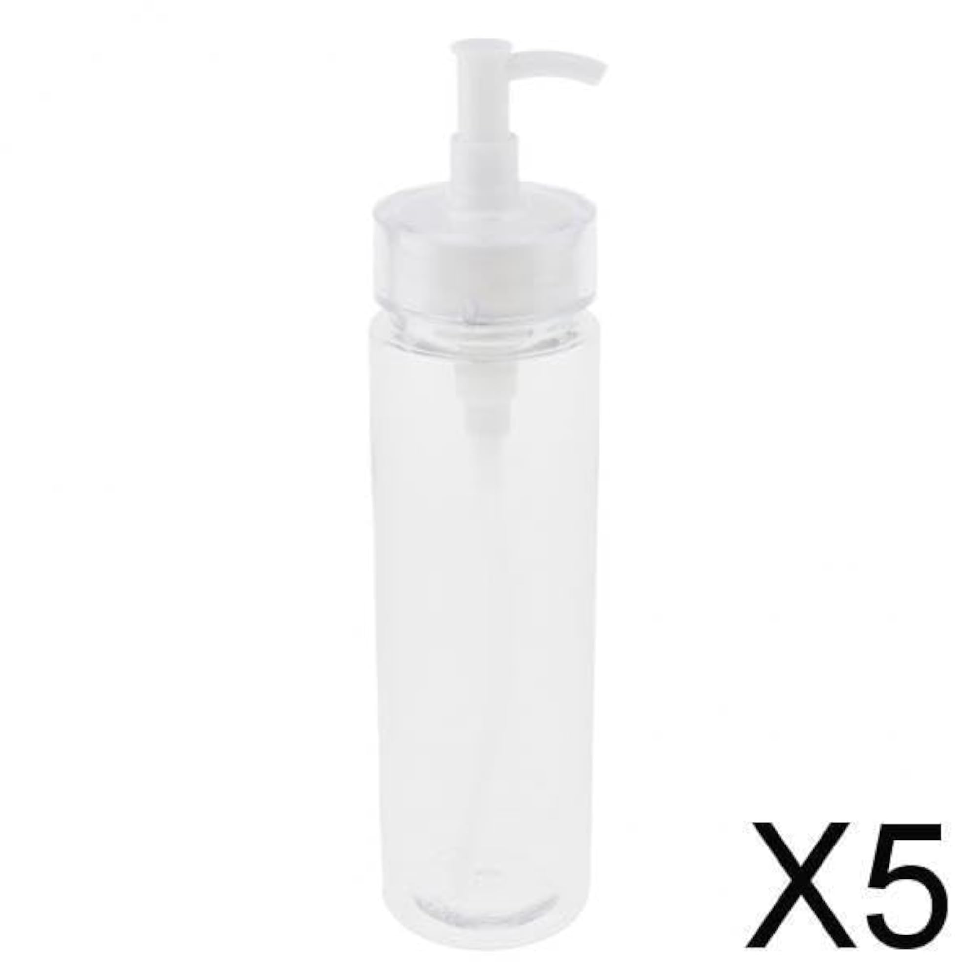 ® 5xEmpty Acrylic Cosmetic Pump Bottle Lotion Dispenser Liquid Container 200ml