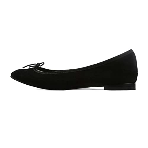 XYD Women Casual Daily Comfort Ballet Flats Round Closed Toe Slip On Dress Indoor Walking Driving Shoes with Bowknot