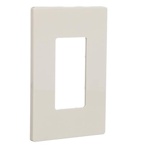 Image of Eaton PJS26LA Decorator Screwless Wallplate, 1-Gang, Light Almond