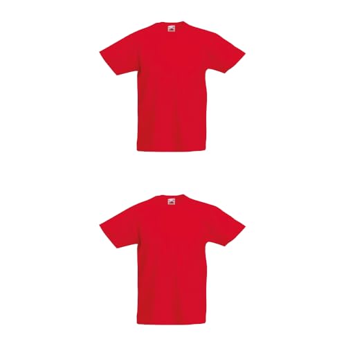 GIDUTEX 2er Pack Kinder Tshirts by Fruit of The Loom Original T...