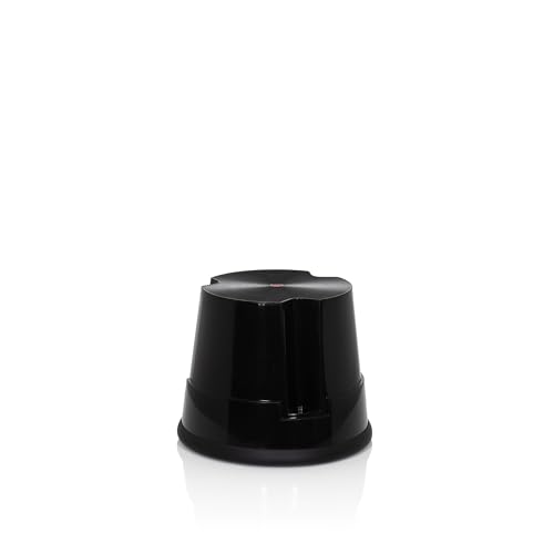 hjh OFFICE 830003 TIO-S Marchepied en Plastique avec roulettes Noir Hauteur 30 cm Charge Max. 150 kg