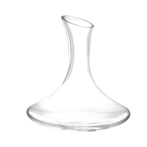 POPETPOP Decantador De Vino De Cristal Transparente Diseño Práctico Con Boquilla Inclinada Oxigenador Para Vino Tinto y Whisky Para Casa Barras y Fiestas