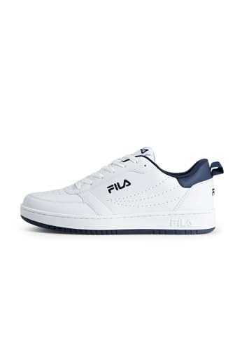 Fila Zapatillas Rega para Hombre, Color Blanco, Azul Marino, Talla 44 EU, White White Fila Navy, 44