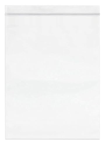 Spartan Industrial - 10" X 13" (100 Count) Quart Clear Reclosable Zip Plastic Poly Bags with Resealable Lock Seal Zipper - 2 Mil