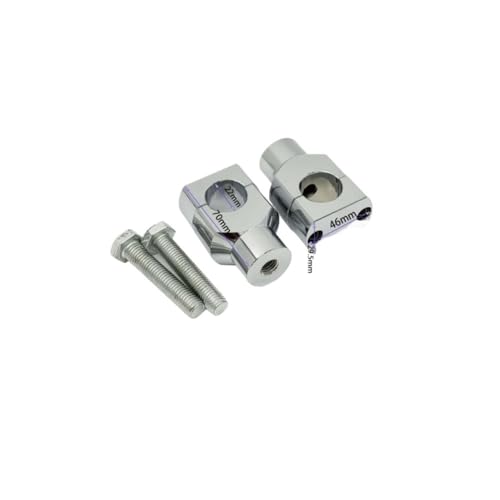 Adaptateur rehausseur guidon moto 22 mm robuste pour fixation Touring et Softail - 4