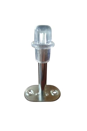 Metal Stoper Kapı Pencere Arkası Krom Renk Tampon 8 CM Vidalı Duvar Koruyucu Silikon Stoper 2 Adet