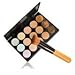 15 Colors Makeup Concealer Foundation Cream Cosmetic Palette Set Tools with Brush by Fashion Base