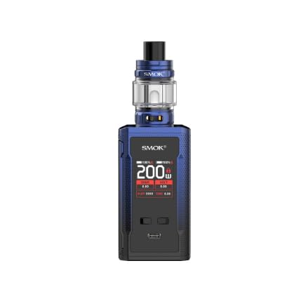 SMOK R-Kiss 2 E Cigarette Vapes Starter Mod Kit, 200W Multi-Use Device, Big 1.3-Inch Colorful Screen, 2ml Top Filling System, Uses Dual 18650 Battery(Not Included), USB Type-C, No Nicotine, Black Blue