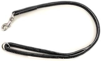 Leerburg's Black Double Ply Leather Police Belt Leash 1/2 inch Wide, Stainless Steel Hardware, Stainless Steel O Ring, Amish Made in Wisconsin, Excellent Police Leash