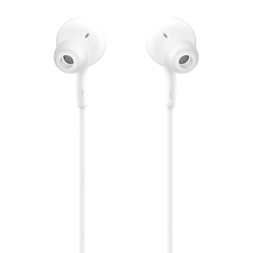 Image of Original Type-C Wired Earphone Compatible with Samsung AKG, Dynamic Drivers, Tangle-Resistant Cable & Ergonomic Fit (White)