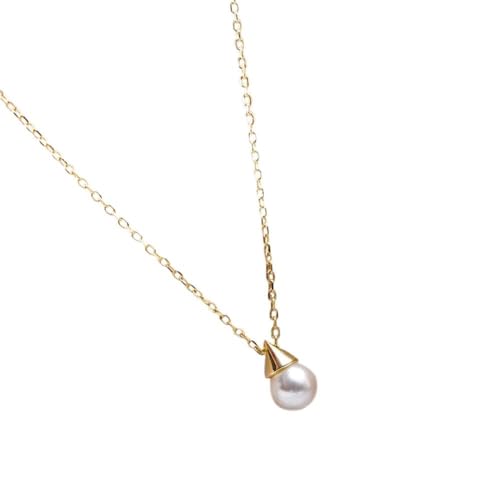 Collier avec pendentif triangulaire en perles idée cadeau anniversaire pour femme