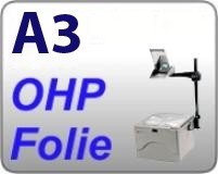 OHP Folie A3, 100 Kopierfolien, Overhead OHP Folie A3 für Kopierer, 100 Folien (VE)