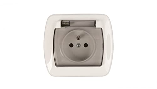 Kontakt-Simon AGZ1BE/11A Socket White Plastic IP44 250 V 92 mm 41.5 mm