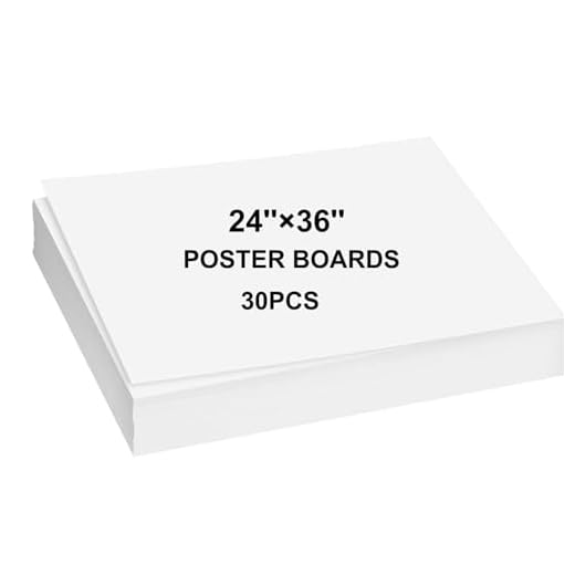 Bulk White Poster Board - 30 Sheets, Large Size