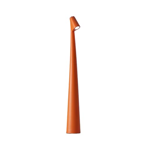Luxus - Tischlampe Touch Deluxe - Madelief - Orange - H35 x Ø5 - Terrassenlampe - Schreibtischlampe - LED - Wiederaufladbar - Dimmbar - Kabellos - Tischlampe für innen und außen