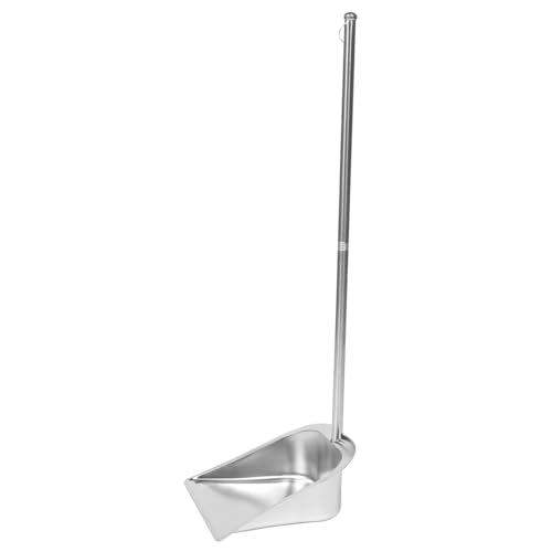 PRETYZOOM Stainless Steel Trash Shovel Commercial Dustpan Broom Dustpan Metal Pooper Scooper Office Cleaning Supplies Household Cleaning Supplies Heavy Duty Dust Pan Fen Thicken