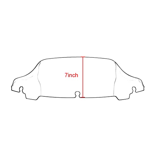 Image of Clear 7 inch Wave Windshield Windscreen Compatible for 2014-2022 Harley Davidson Touring Street Glide Electra Glide Ultra Classic Glide Tri Glide 2015 2016 2017 2018 2019 2020 2021 2022 (Tint)