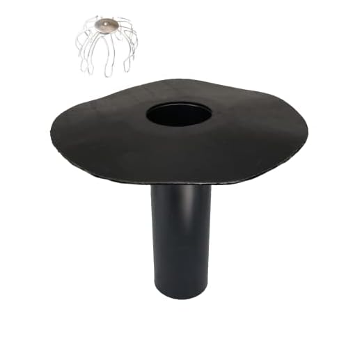 Flachdachablauf DN 100 inkl. Laubfang, Bitumen-/PVC-Flansch, Dachgully, Einlauf, Dachentwässerung, DN 110 (Bitumen PYE, 350 mm)
