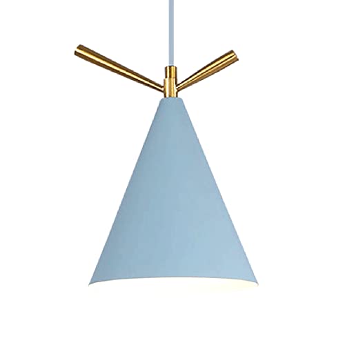 CHENKUI Lámpara colgante de macaron vintage, industrial, lámpara de techo, iluminación LED para restaurante, loft, pantalla de color, E27, accesorios de cabeza única, cocina, cafetería, comedor (1
