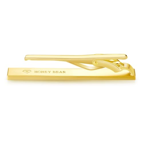 Image of HONEY BEAR 5cm /5.4cm /6cm Mens Tie Clip Bar for Normal Size Steel Business Wedding Gift 1.97 inch /2.12 inch /2.36 inch