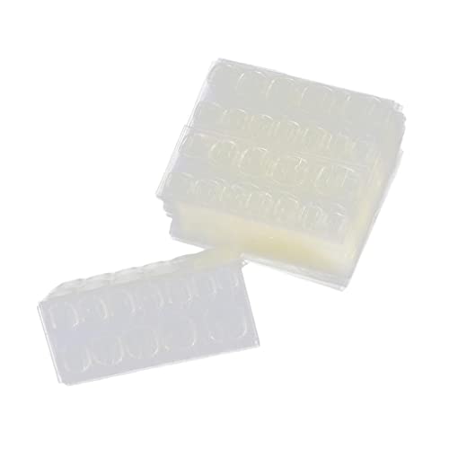 240Pcs Clear Jelly Nail Glue Stickers - Breathable Strong Adhesive Double Sided False Nails Tapes for DIY - 10 Sheets Pack - Easy Apply & - Suitable for All Nail Sizes