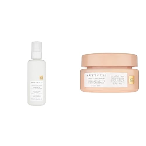 Kristin Ess Hair Weightless Shine Leave In Conditioner Spray & Deep Conditioner Hair Mask with Shea Butter & Protein for Dry Damaged Hair - Deep Conditioning Strengthening Moisture Repair