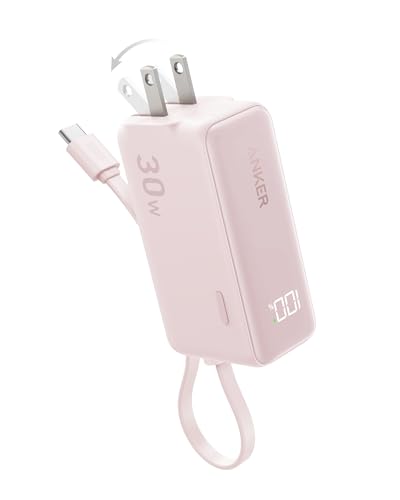 Anker Power Bank USB C Charger Block — 3-in-1 5,000mAh 30W Portable Charger