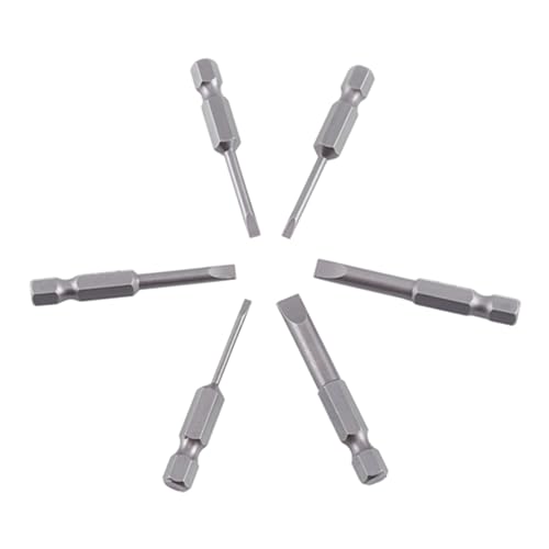 Juego de 6 puntas planas de 50 mm para destornillador hexagonal de un cuarto de pulgada 4