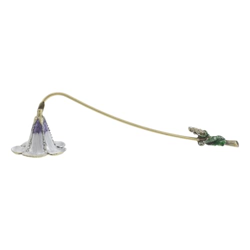 Garneck Apagavelas Retro de Esmalte con Mango Largo de Metal Extintor de Velas Decorativo en Forma de Campana Accesorio Seguro para Apagar Mechas en Hogar y Ocasiones Obsequios