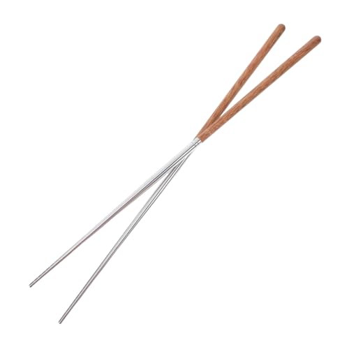 Housoutil ステンレス製長尺調理箸 ハンドル付き耐熱滑り止め油揚げ 麺類対応多用途箸双