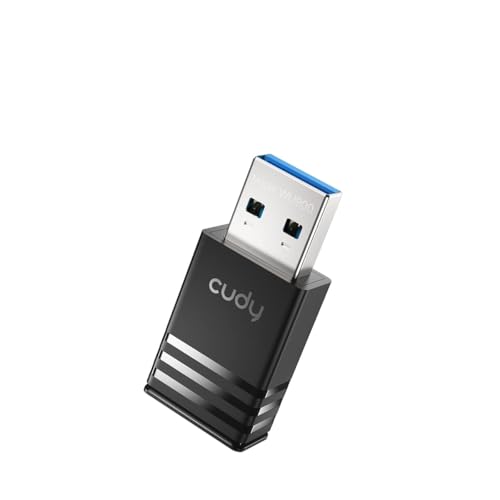 Cudy AX900 WiFi 6 USB Adapter WU900, Dual-Band Wireless Dongle 600Mbps + 286Mbps, Compact Nano Design, Low-Latency Gaming, MU-MIMO, OFDMA, Windows 7/10/11, Linux Compatible