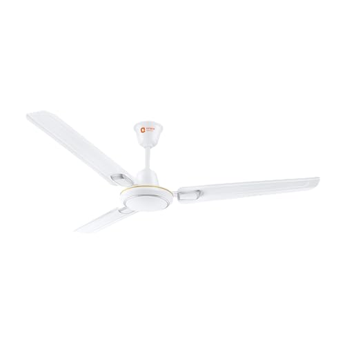 Orient Electric 1200 mm Pacific Air Déco| Decorative ceiling fan | Powerful airflow| BEE1 Star Rated | 2-year warranty | White Silver, pack of 1