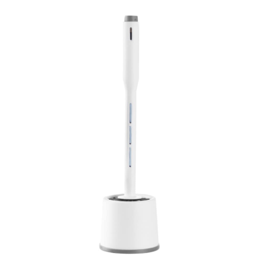 Moderno juego de escobilla de inodoro montado en el suelo con sile tles y soporte, incluye accesorio de baño Slish fácil de limpiar y mantener