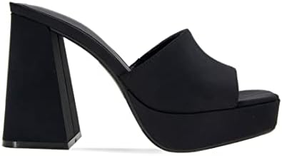BCBGeneration Women's GALIXY Heeled Sandal, Black Neoprene, 10 | Image 2