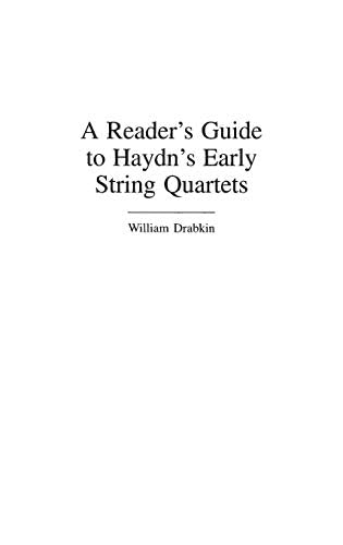 Haydn's Early String Quartets ouvrage de référence en édition numérique