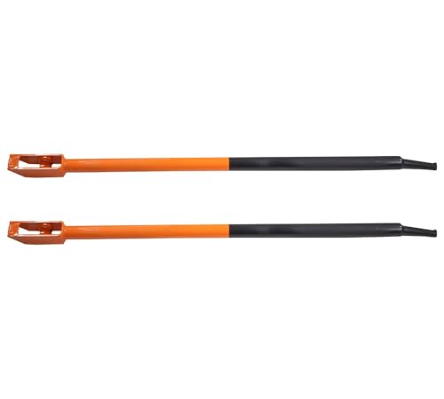 Image of Mytee Products 2 Pack 40 inch Combination Winch Bar for Flatbed Trailer - Black & Orange Powder Coated Carbon-Steel Combo Winch Bar with Non-Slip Handle & Square Head for Chain Lever Binders