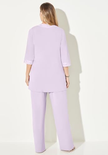 Catherines Women's Plus Size 3-Piece Lace Gala Pant Suit2