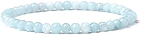 SIMPLÍ BASIC Natural Healing Bracelets Chakra Bracelet 4mm Gemstone Stone Bracelet Crystal Bracelet for Womens Bracelet | Mens Bracelet Lucky | Fortune | Balance | Anxiety Bracelet | Jewellery Gift Box