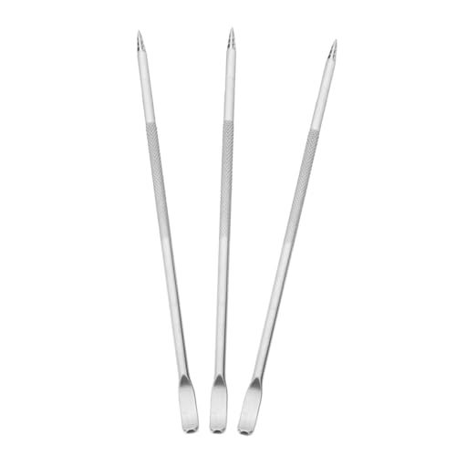 NUOBESTY Penna per Latte Art Cappuccino in Acciaio Inossidabile 304, Set da 3 Ago per Decorare caffè, Strumento per Miscelare Schiuma e Latte Macchiato, Accessorio Riutilizzabile per Bar e Casa