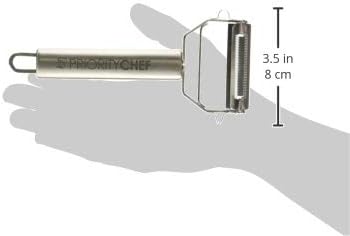 Priority Chef Julienne Peeler and Vegetable Peeler – 100% Stainless, Razor-Sharp Blade with Comfortable Handle and Safe to Use Versatile and Multifunctional Peel Cutter