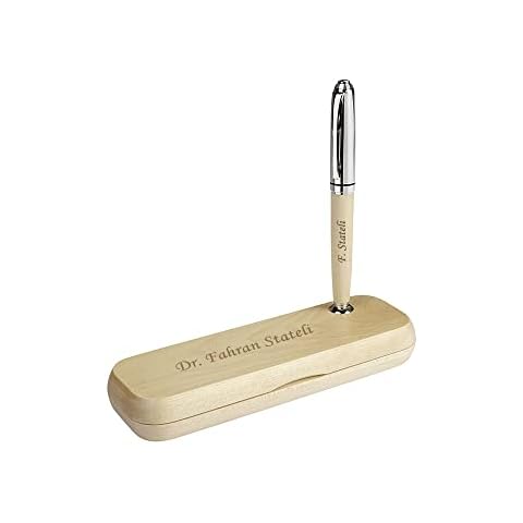 EIO Gifts Personalised Wood Pen and Case Cover
