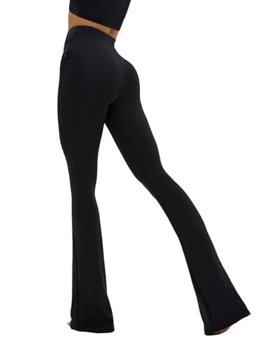 Bona Fide Womens High Waisted Pants – Wide Leg Pants for Women – Comfortable Women Flare Pants with Pockets