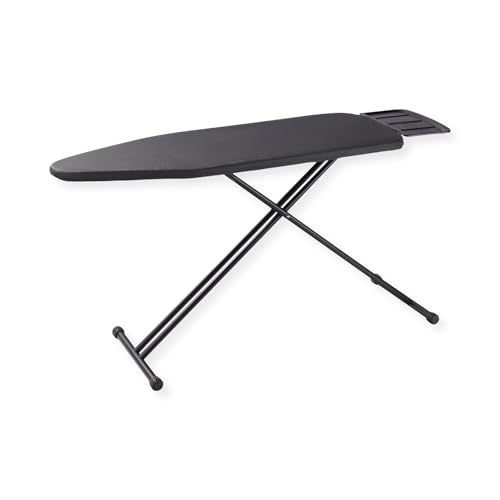 SensaHome Planche à Repasser – Table à Repasser Pliable avec Support pour Centrale Vapeur – 125×45cm – Denim Noir