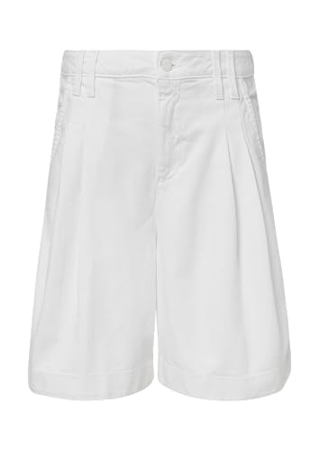 s.Oliver Denim-Bermuda mit Bundfalten weiß 36